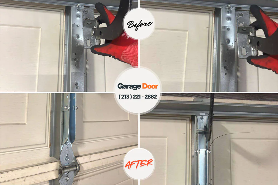 Before and after: garage door repair Ash Grove, MO